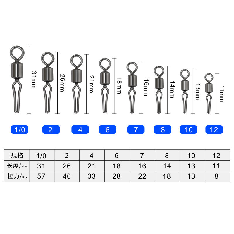 Picture of Fishing Line Clip Eight-Character Ring Fishing Supplies Fishing Gear Accessories Wholesale American Sub-Line Clip Connector