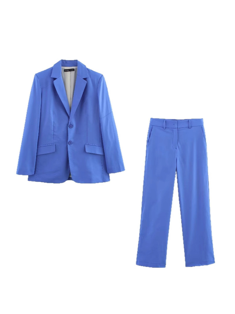 Amazon cross-border foreign trade Europe and the United States women's clothing 2025 early spring new fashion linen blended suit pants suit