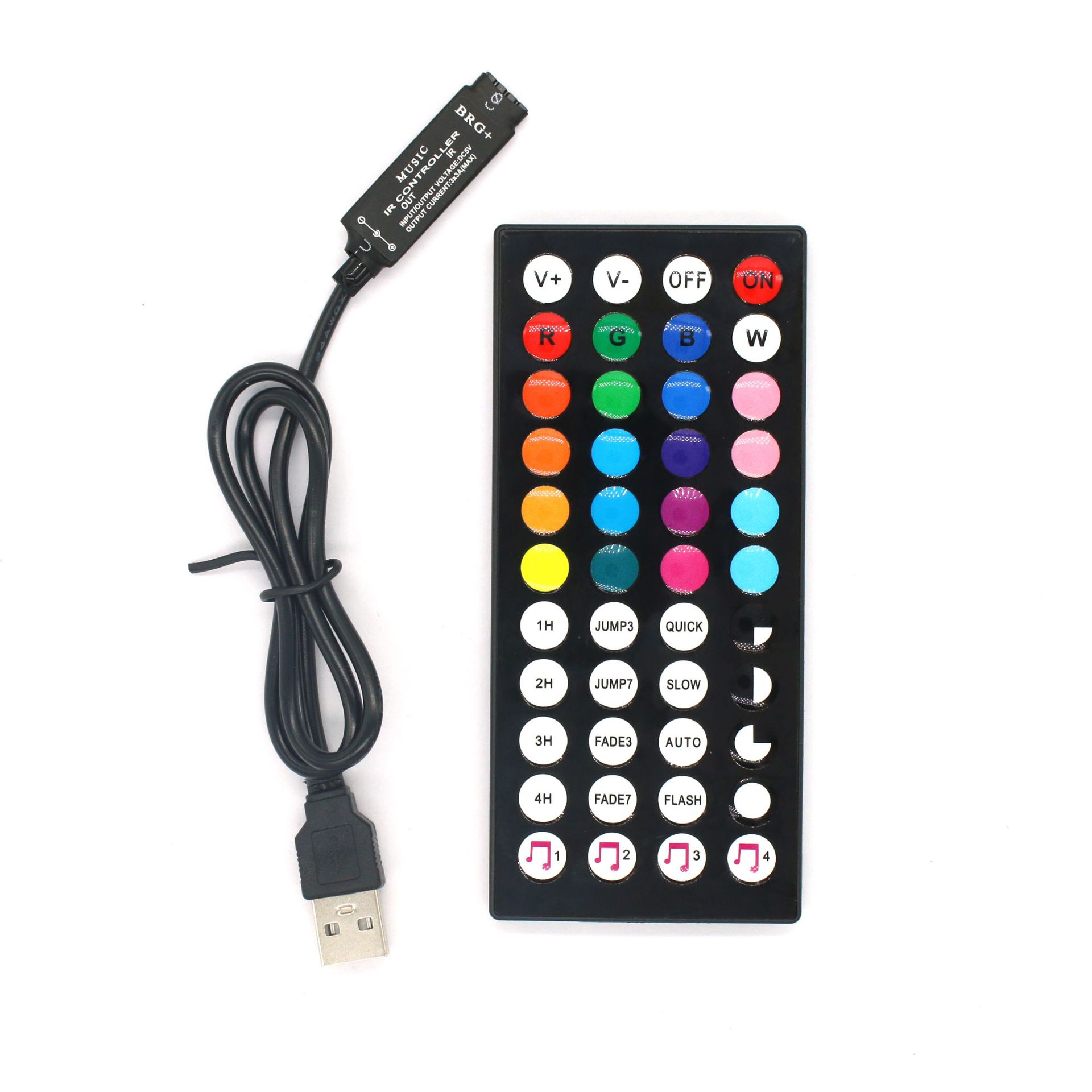 Picture of Wireless infrared remote control rgb light with remote controller 20 key music remote control light bar music controller