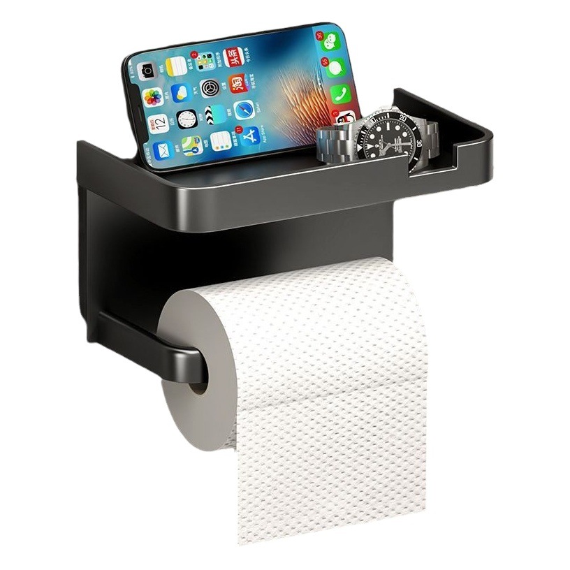 Cross-border toilet paper box punch-free tissue storage rack household roll paper box tissue box wall-mounted