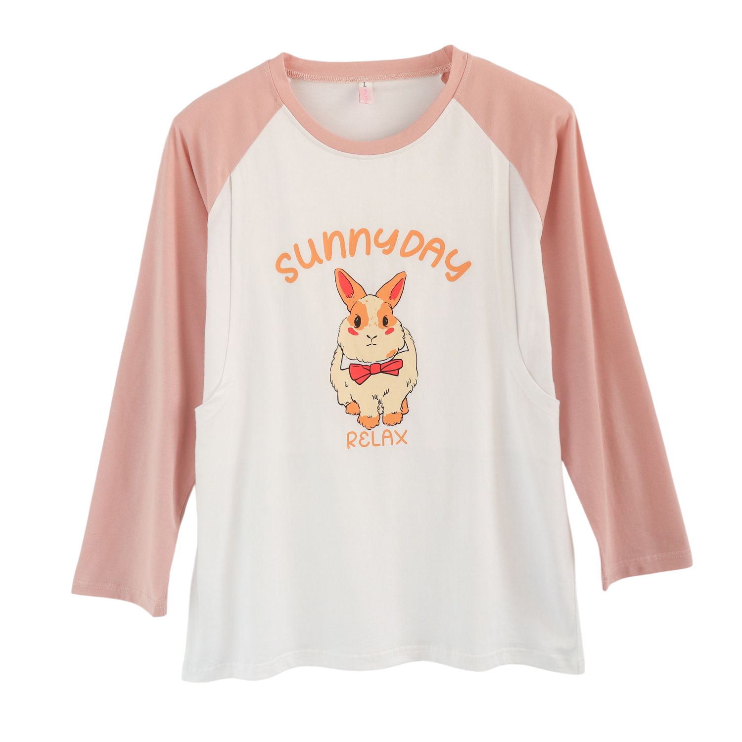 Picture of Breastfeeding Top T-Shirt Hot Mom Style Pure Cotton Outer Wear Spring and Autumn Pregnant Women's Long Sleeve Breastfeeding Moon Dress Women's Large Size