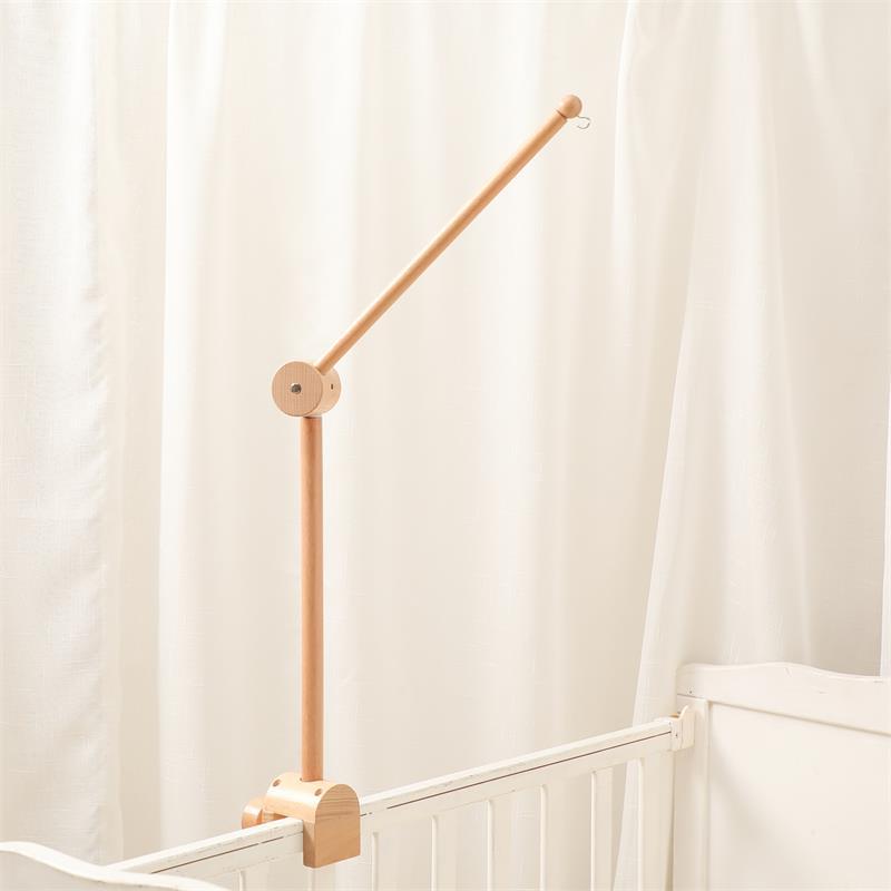 Picture of Wooden Rotating Arch Baby Bed Hanging Bed Bell Bracket Mosquito Net Pendant Baby Bed Accessories Newborn Comfort Bed Bell