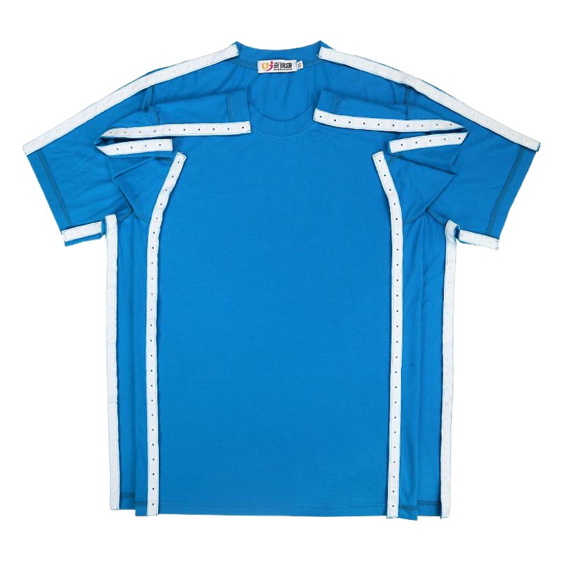 Easy to Put on and Take Off T-Shirt Snap-Button Fracture Post-Operative Elderly Patients with Inconvenience Put on and Take Off Care Recovery Single Top Summer