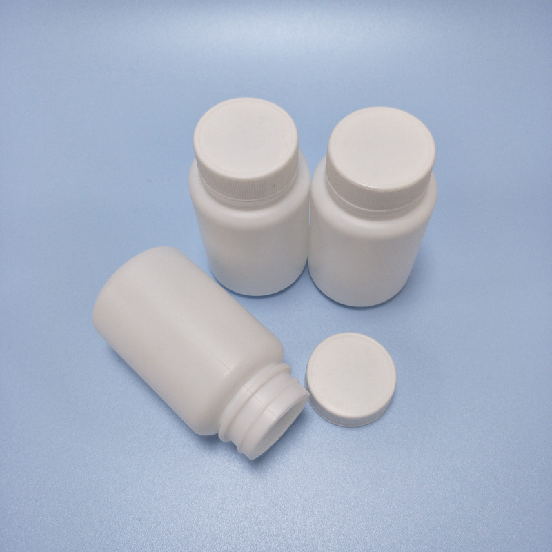 In-Stock Plastic Bottles 100ml for Tablets, 50ml for Calcium Tablets, White Tear-Off Cap