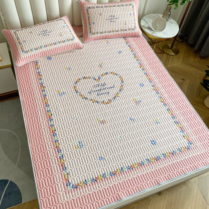 Picture of 2023 new large version of digital printing latex mat three-piece summer bedding air-conditioning mat washable
