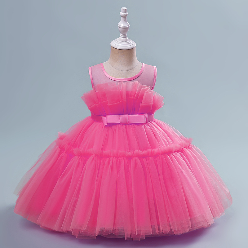 Picture of Children's Dress Cross-Border Foreign Trade Girls Sleeveless Festival Performance Dress Birthday Party Tutu Princess Dress