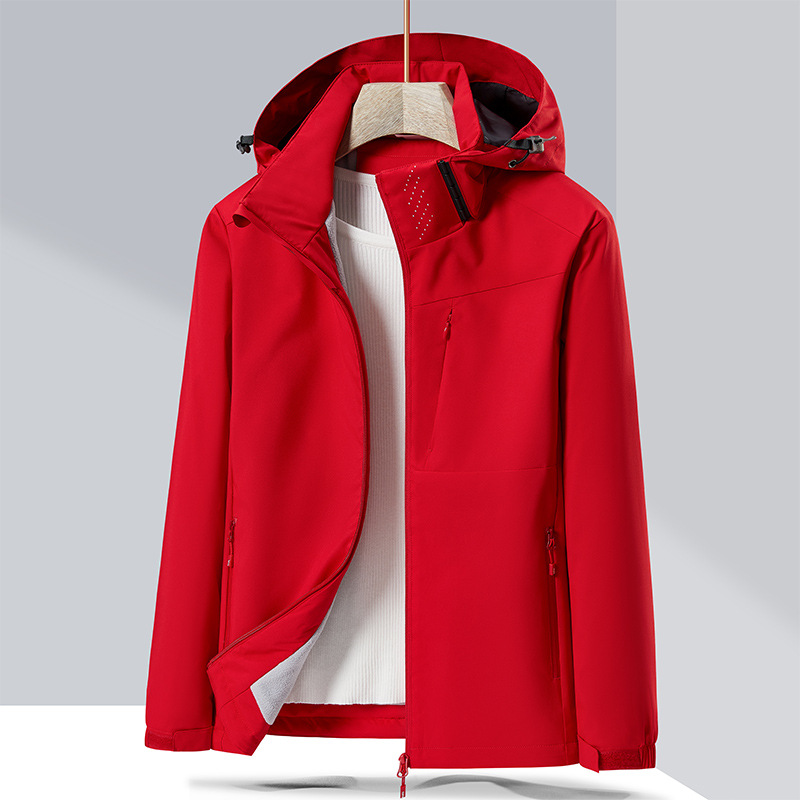 Picture of 2023 Fleece-Lined Cotton Jacket Couple's Style Windproof Waterproof Single-Layer Jacket, Cold-Resistant, Fleece-Lined and Thickened