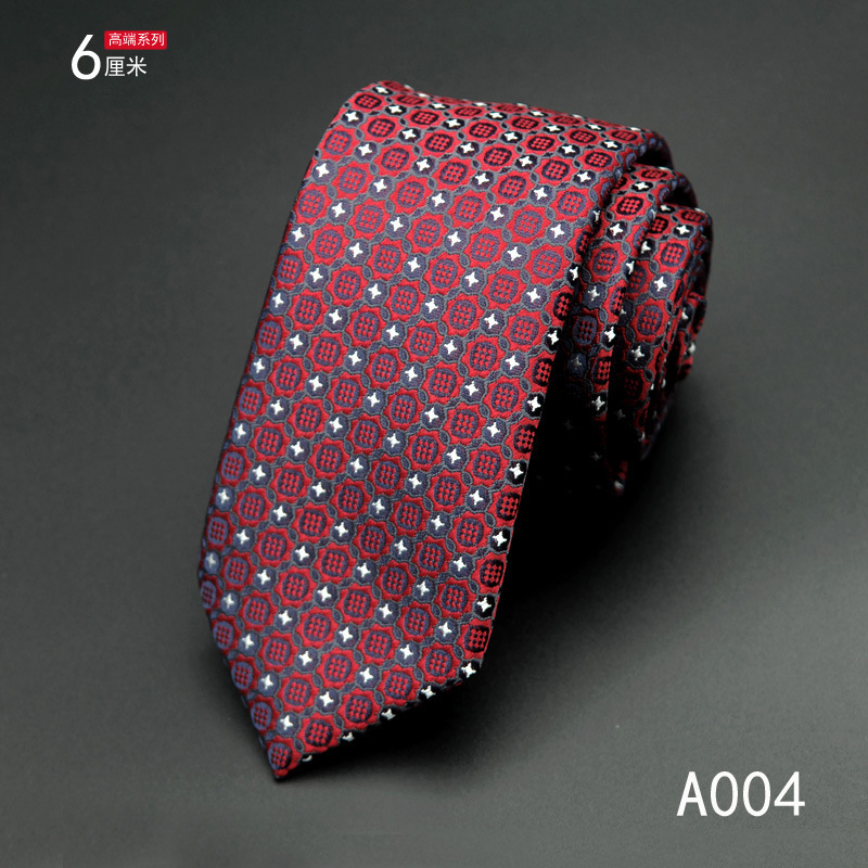 Picture of Men's Tie Korean Style Casual Polyester Silk Narrow Business Fashion Groom Wedding 6cm Small Tie