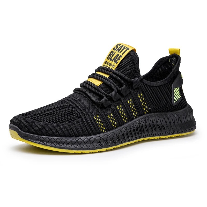 Picture of Men's Shoes 2025 Spring and Summer Men's Casual Shoes Korean Version Cross-Border Fly-Knit Shoes Running Shoes Sports Shoes Hollow Design