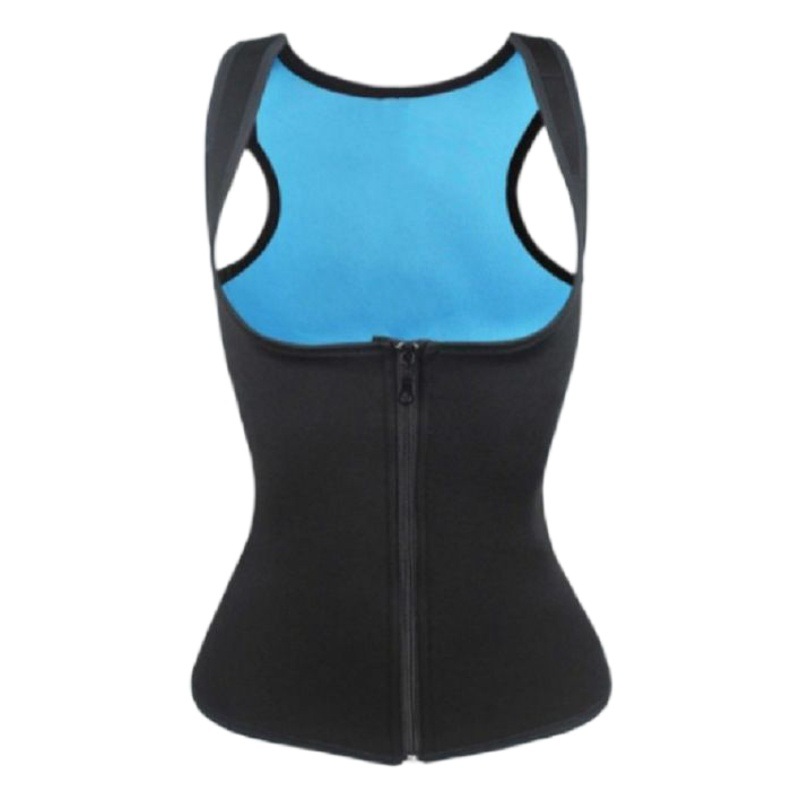 Cross-border European and American Women's Abdominal Vest Running Sports Fitness Tunic Sweat-popping Waist Shaping Abdominal Body Shaping