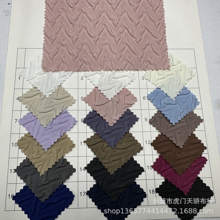 Woven double-layer embossed series bubble cloth embossed jacquard spring and autumn fashion coat dress shoes and hats and other fabrics