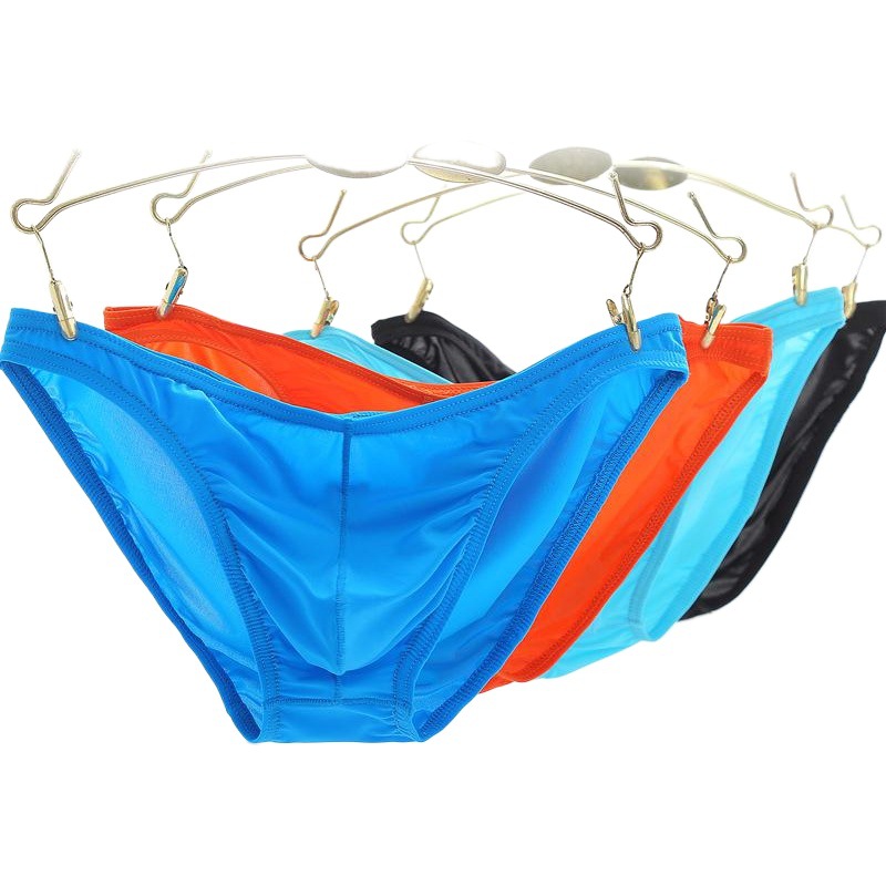 Spot ice silk underwear men's triangle summer underwear Men's Ice Silk sexy underwear men to figure sample OEM