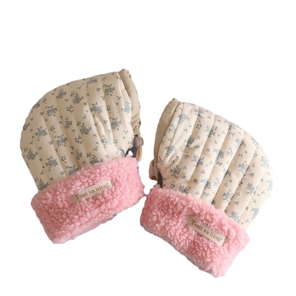 South Korea ins children's scooter gloves cartoon pattern warm gloves boys and girls balance car riding gloves winter