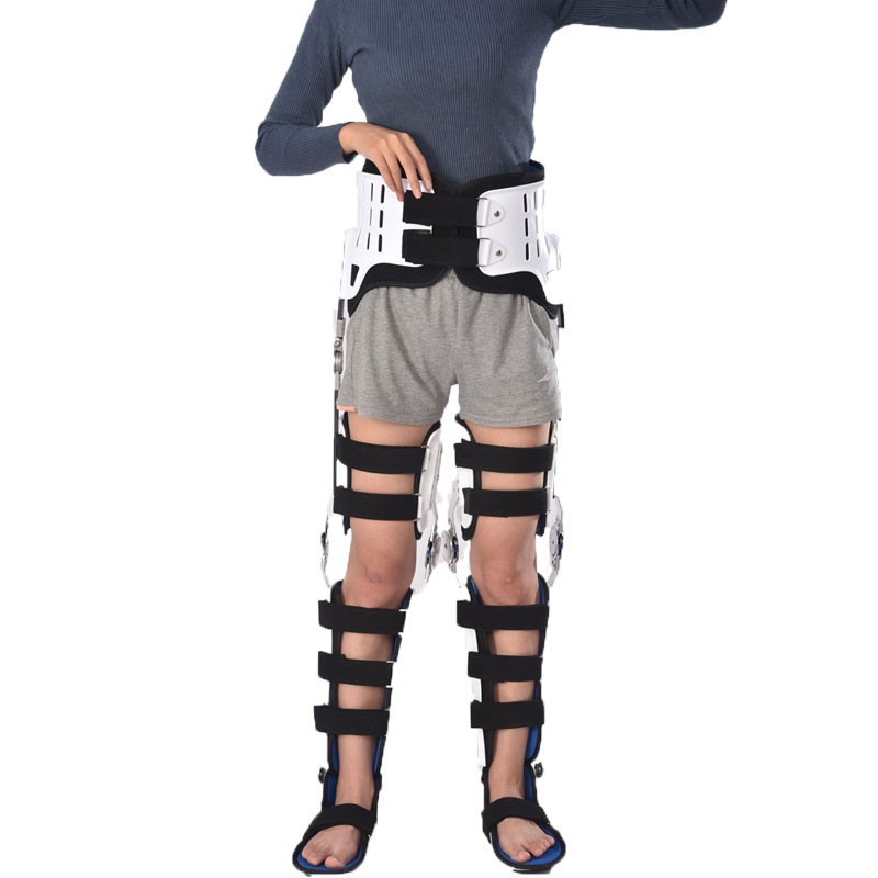 Picture of Adult adjustable hip hip hip waist knee ankle foot joint fixation brace high and low paraplegia walking protector