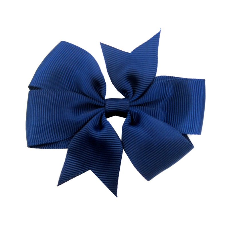 Picture of European and American New Kidsren's Hairpins 8cm Swallowtail Bow Hairpin V-Shaped Ribbed with Bow Hair Accessories Head Flower