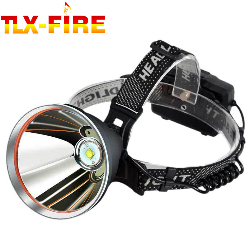 Rechargeable Big Head Lamp Probe Miner's Lamp White LED Night Outdoor Strong Light Fishing Lamp USB Electric Display High Power Headlamp