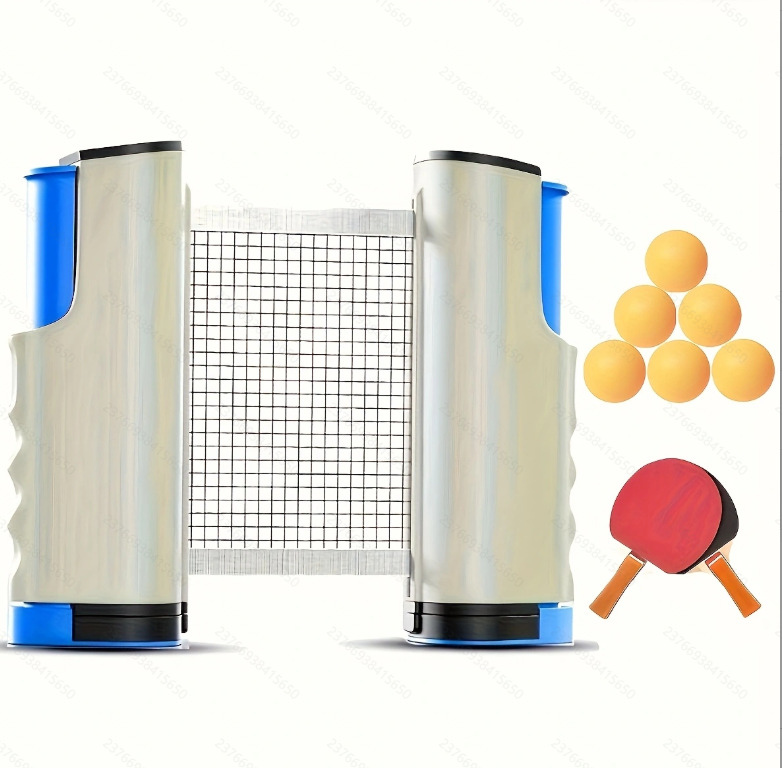 Picture of Foreign Trade Household Standard Stretchable Table Tennis Net Frame Large Color Box Set Portable Net Column Table Tennis Racket Combination