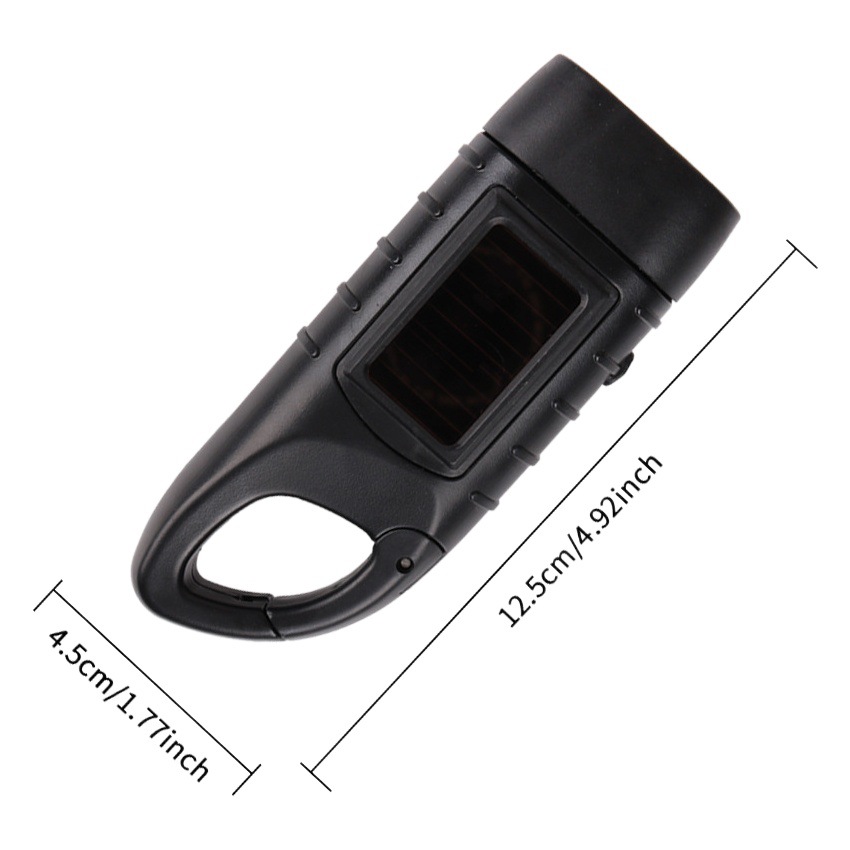 Amazon Cross-Border Portable Outdoor Multi-Functional Solar Rechargeable Led Emergency Hand-Cranked Flashlight