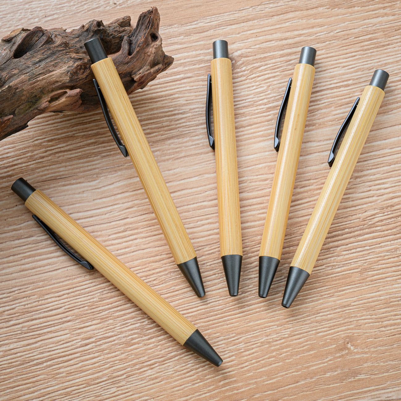 Picture of Spot bamboo pen wholesale bamboo wood material advertising ballpoint pen printable logo gift Pen Press bamboo pen