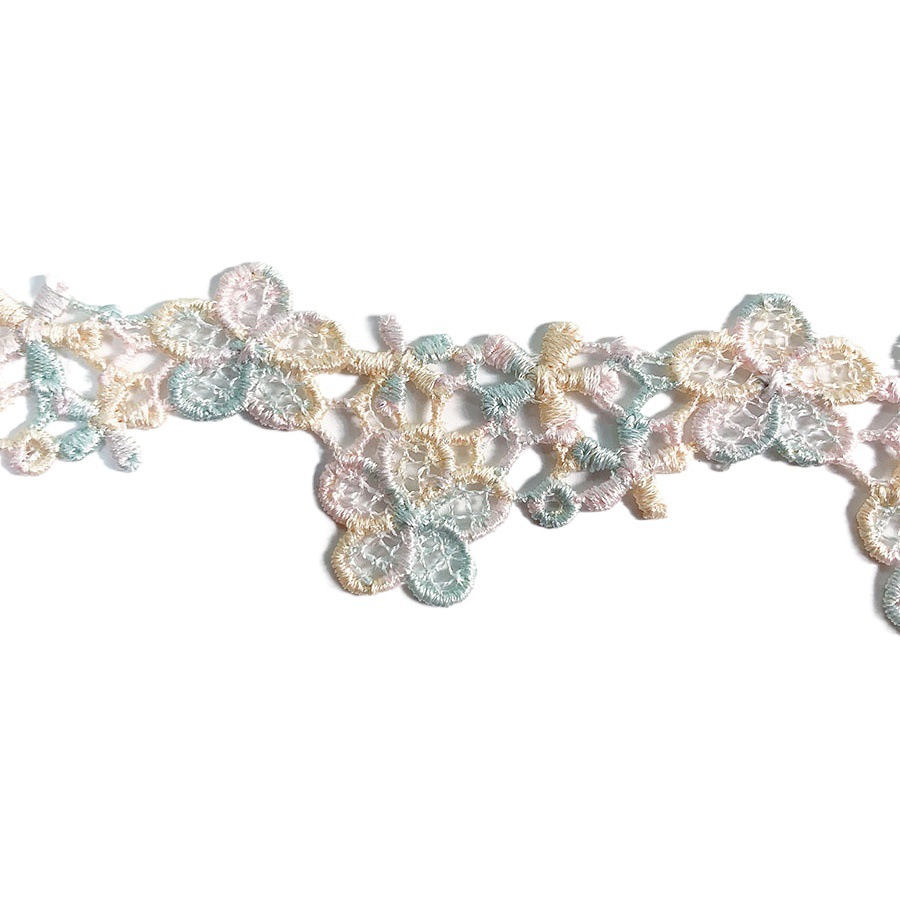 New Chinese Style Lace Sticker Beauty Feeling 5-Corner Star Clothing All-Match Embroidery Fine Thread Machine Embroidered Flower Bar Code Lace