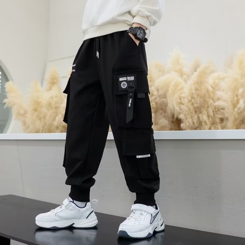 Picture of Spring and Autumn Trendy Sports Pants Korean Style Fashion Boys Crane Pants New Children Handsome Loose All-match Casual Pants