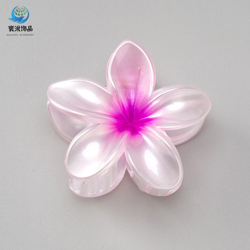 Picture of Cross-border egg flower clip large high-grade gradient Flower hairpin back head updo ponytail shark clip headdress