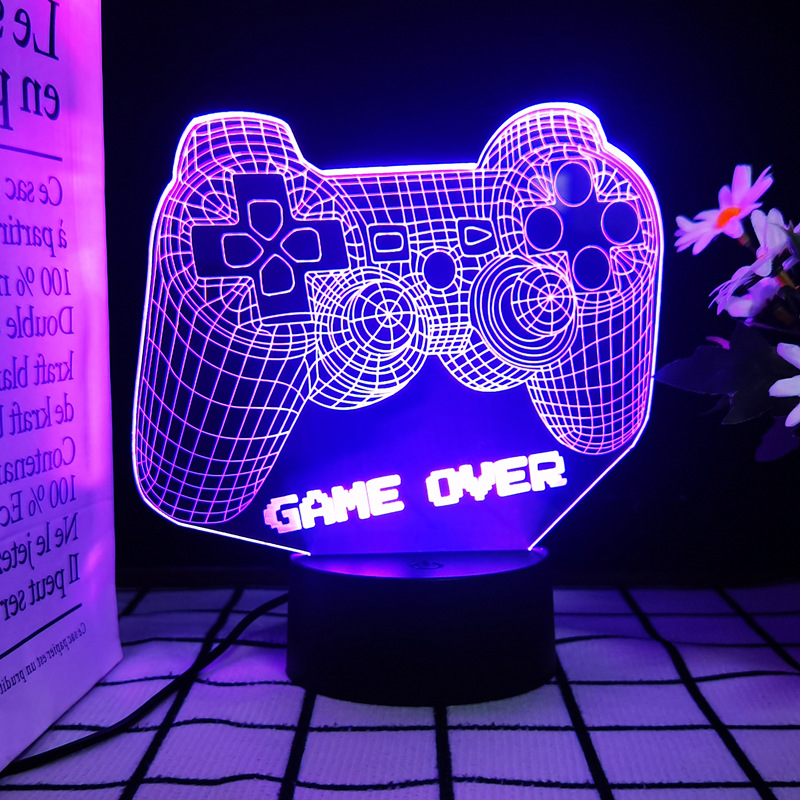 New 3d night light creative colorful color-changing e-sports room Xbox game handle headset peripheral atmosphere light