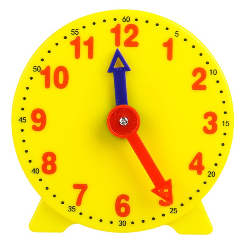 Picture of Clock model 10cm primary school mathematics first and second grade understanding time students two-needle linkage clock face clock teaching aids