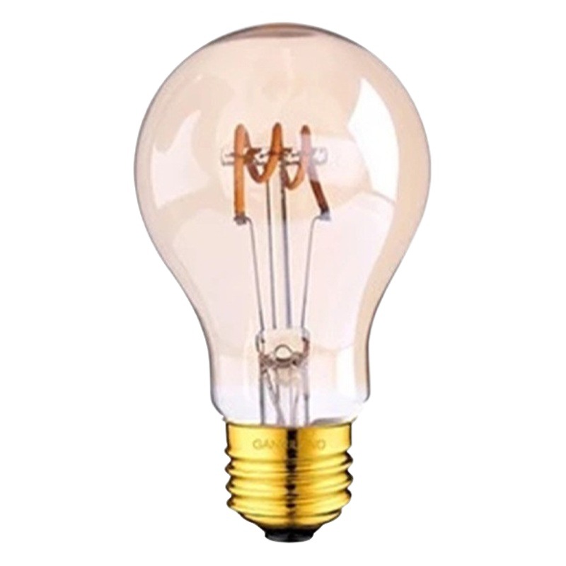 A60E27 Screw Led Bulb Edison Retro Decorative Imitation Tungsten Filament Warm Light A19 Creative Flexible Filament Bulb