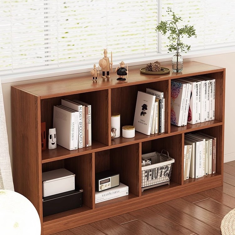 Simple bookshelf, floor-standing storage rack, living room combination cabinet, household cabinet, storage cabinet, bedroom storage cabinet, low cabinet, bookcase