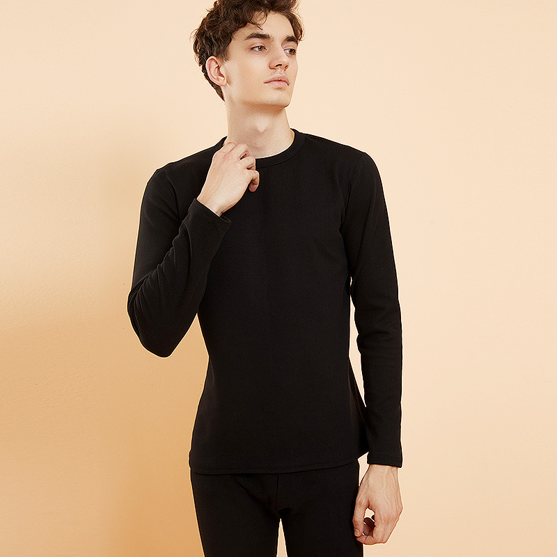 Picture of Cashmere Silk Thermal Underwear Women's Base Wear Autumn Clothes and Pants Men's Student Plus Velvet Suit Autumn and Winter