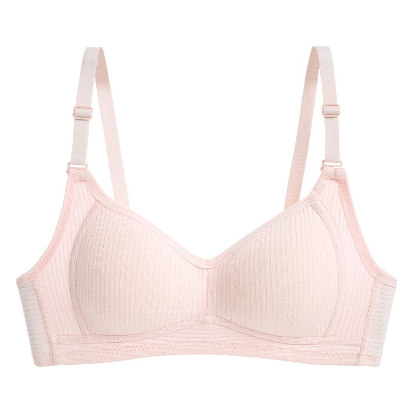High school junior high school students push up thin small chest underwear women's wireless comfortable sexy sleep pure cotton bra