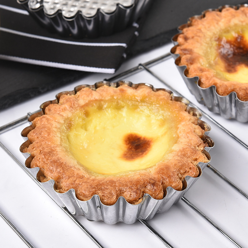 Picture of 430 stainless steel reusable egg cake mold lace egg cake mold chrysanthemum cake mold DIY baking tool