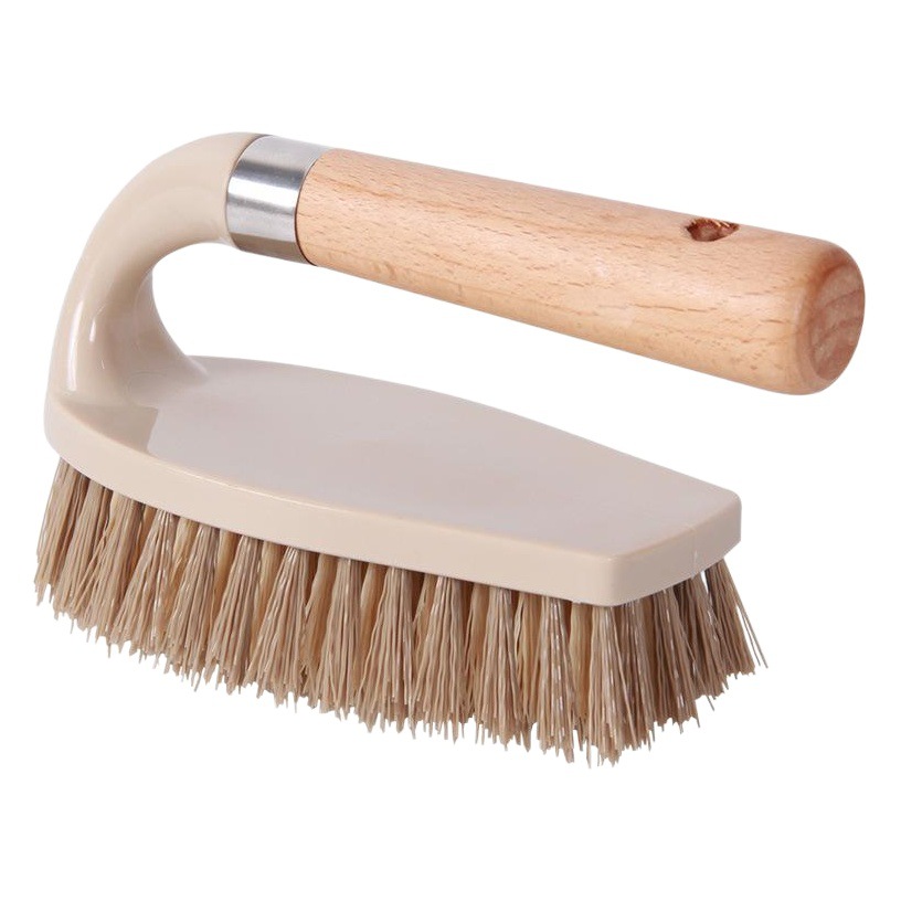 A Wood, a craftsman, a wooden laundry, a shoe, a multi-purpose cleaning brush, a bathroom floor brush, a LOGO