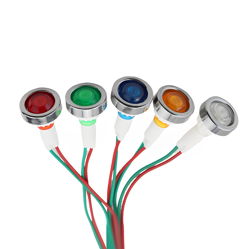Picture of LED with line signal light power indicator DC12V 10mm red Green Yellow Blue White