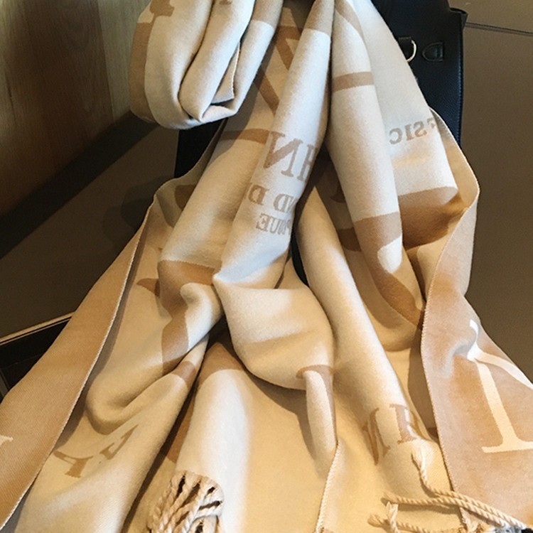 Picture of South Korea Dongdaemun Scarf Shawl Dual-use Women's Autumn and Winter Thick Warm Double-sided Air Conditioning Cloak All-match Soft Waxy Scarf