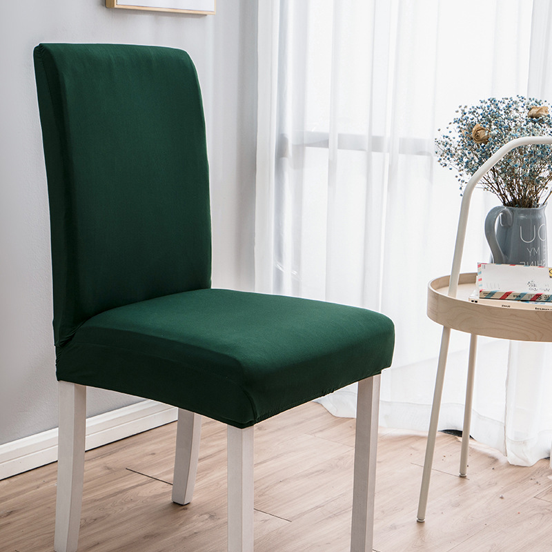 Picture of Cross-border plain milk silk elastic chair cover hotel restaurant half chair cover conference conjoined chair cover wholesale