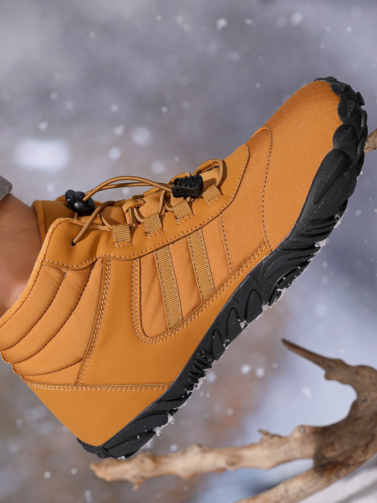 Five-finger cotton shoes, cold-proof fleece snow boots, outdoor cycling snow boots, winter cotton shoes, waterproof cotton shoes, mountaineering cotton shoes