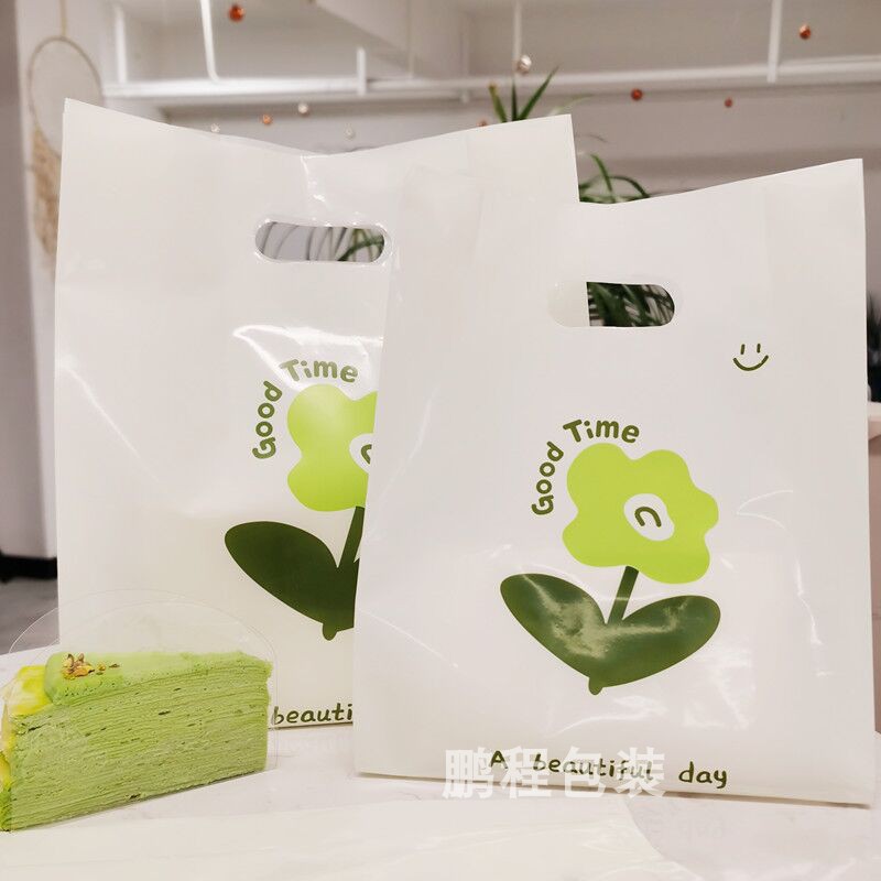 Milky White Soft Film Plastic Flat Pocket Clothing Underwear Accessories Cosmetic Packaging Bag Bread Baking Cake Take-out Bag