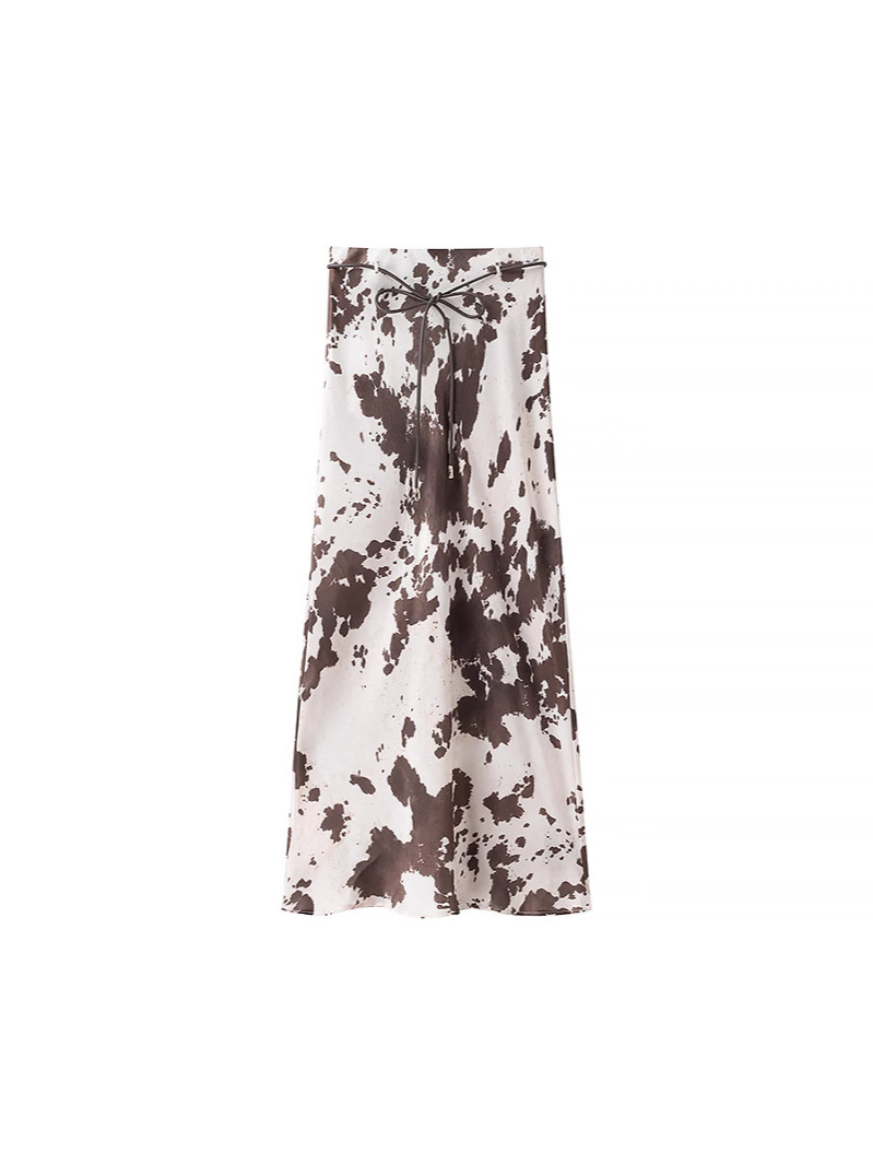 Picture of ZR foreign trade wholesale European and American style women's new animal print silk satin shirt skirt 2235108 2191108