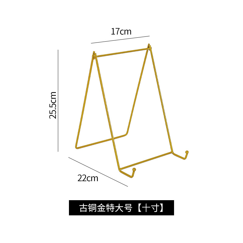 Picture of Iron Photo Frame Bracket Stone Easel Holder Ceramic Disc Holder Photo Studio Photo Album Bracket Clock Display Support Bracket
