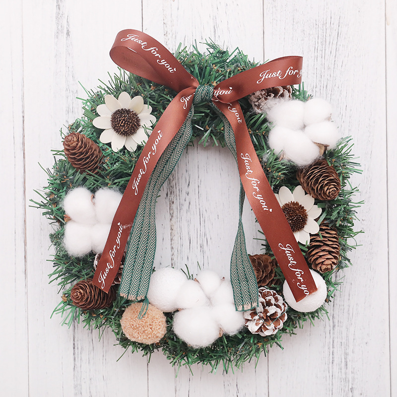 Picture of Christmas Wreath 30cm Christmas Decoration Artificial Wreath Window Door Hanging Christmas Shopping Mall Scene Layout Props