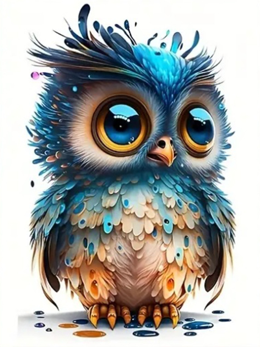 Picture of 5d full diamond diy animal landscape diamond painting foreign trade cross-border diamond embroidered full diamond rubik's cube round diamond craft decorative painting