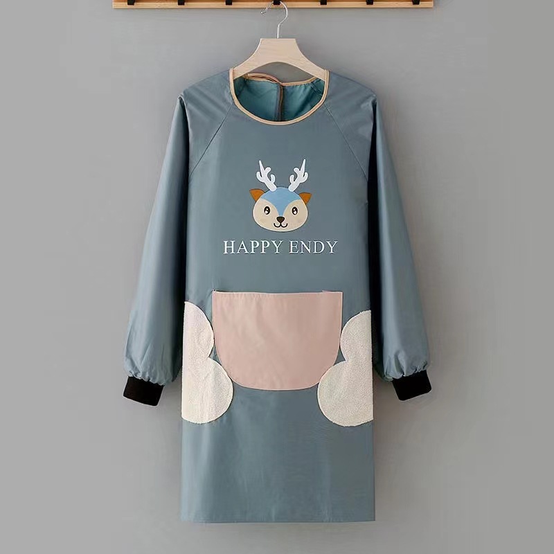 Picture of Lucky Deer Apron Kitchen Waterproof and Oil-proof Hand-wiping Advertising Gift Promotional Apron Printable Night Market Stall