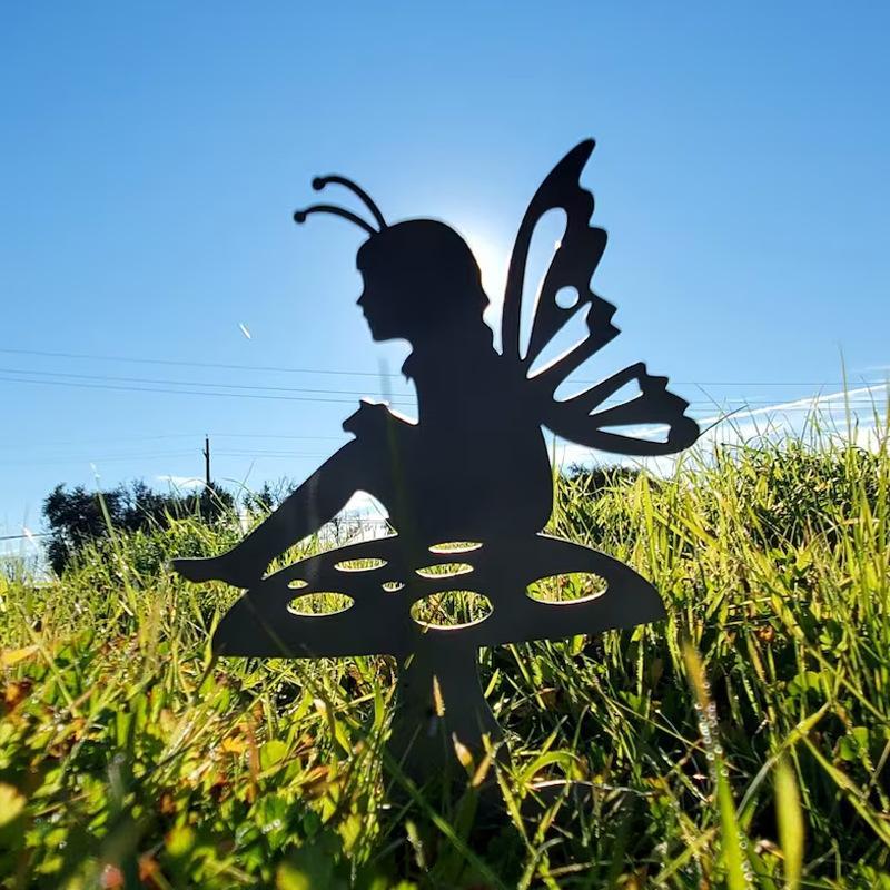Picture of Cross-border new elf pendant decoration flower fairy garden sculpture fairy garden metal iron crafts