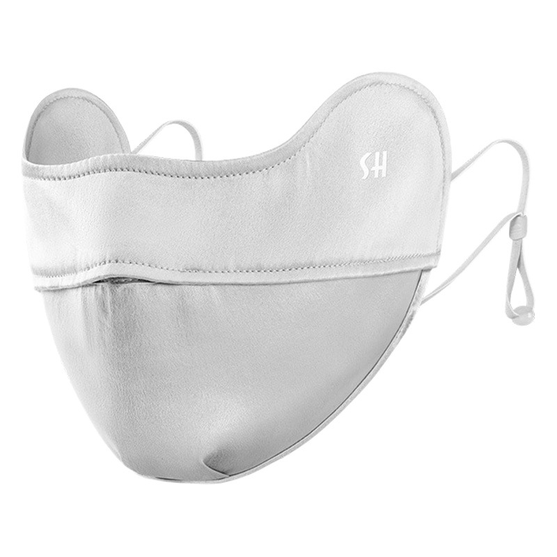 New Style Silk Mask Women's Summer Sunscreen Anti-UV Ear Hanging Mask Lightweight Breathable Face Gini XKZ52