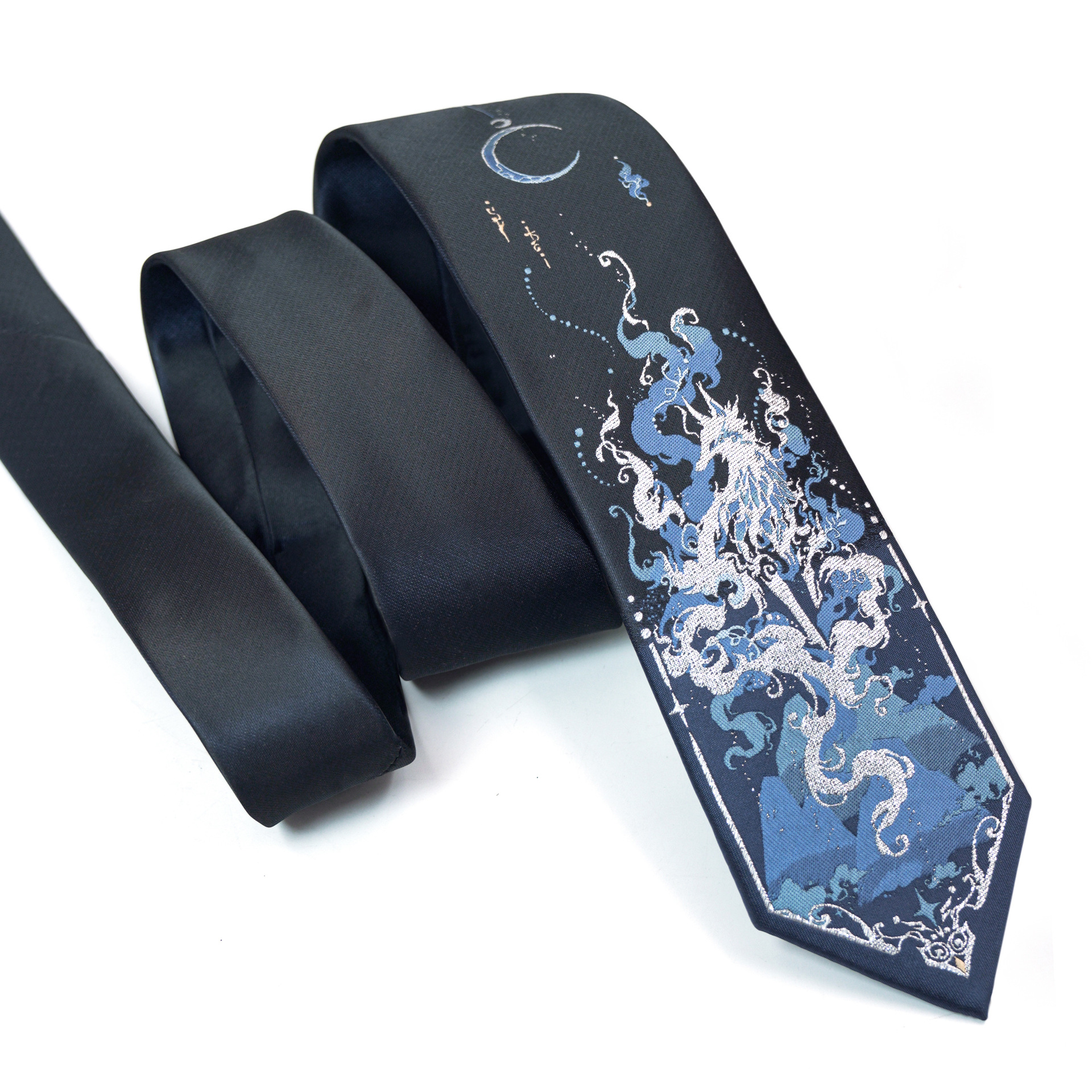Factory in stock poof ding bear original JKDK hand tie black nine-tailed fox men and women couples jacquard small things