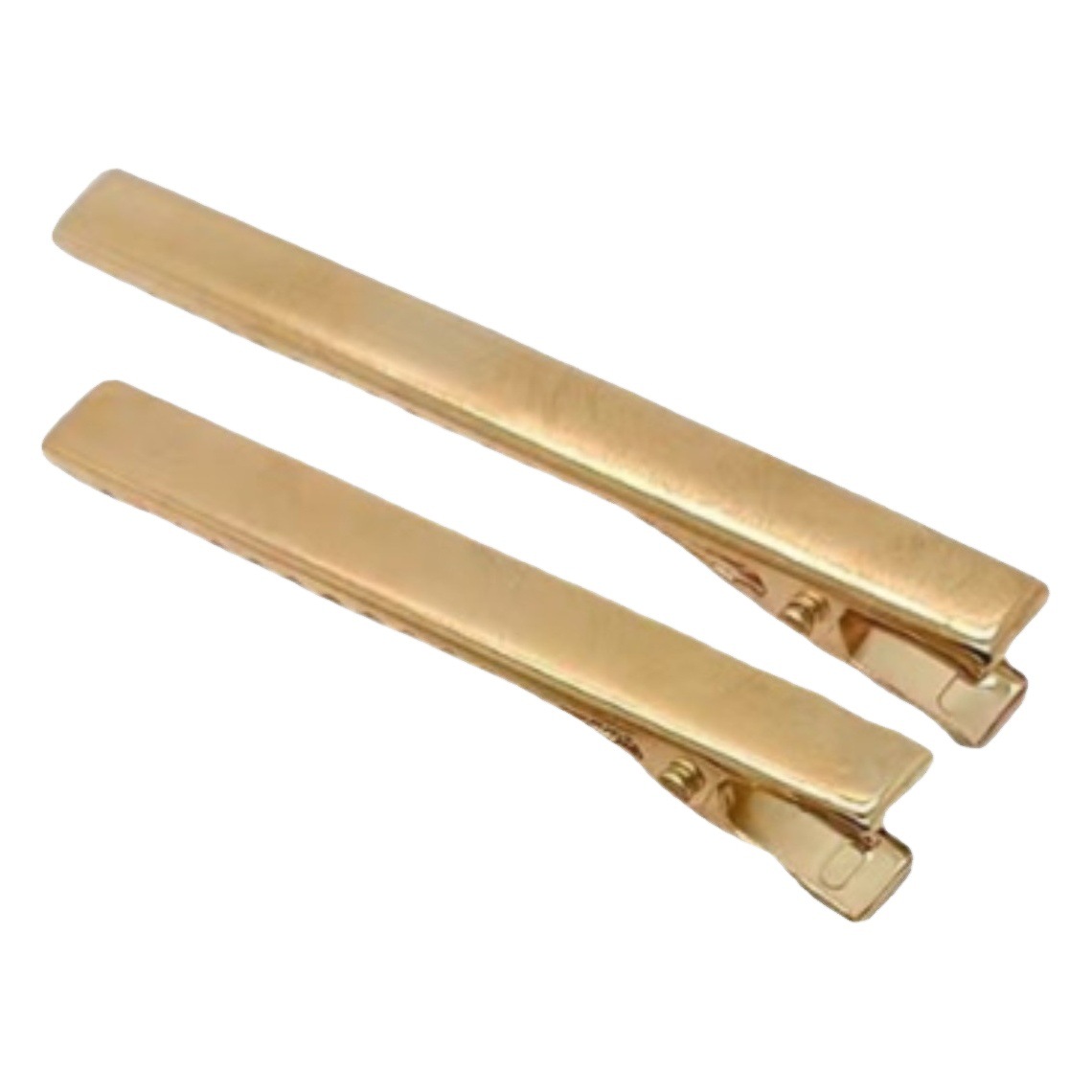 Factory Direct Sales 2Cm~8Cm Thin Square Clip DIY Jewelry Headwear Accessories Material Kc Gold Duckbill Clip Hair Clip Wholesale