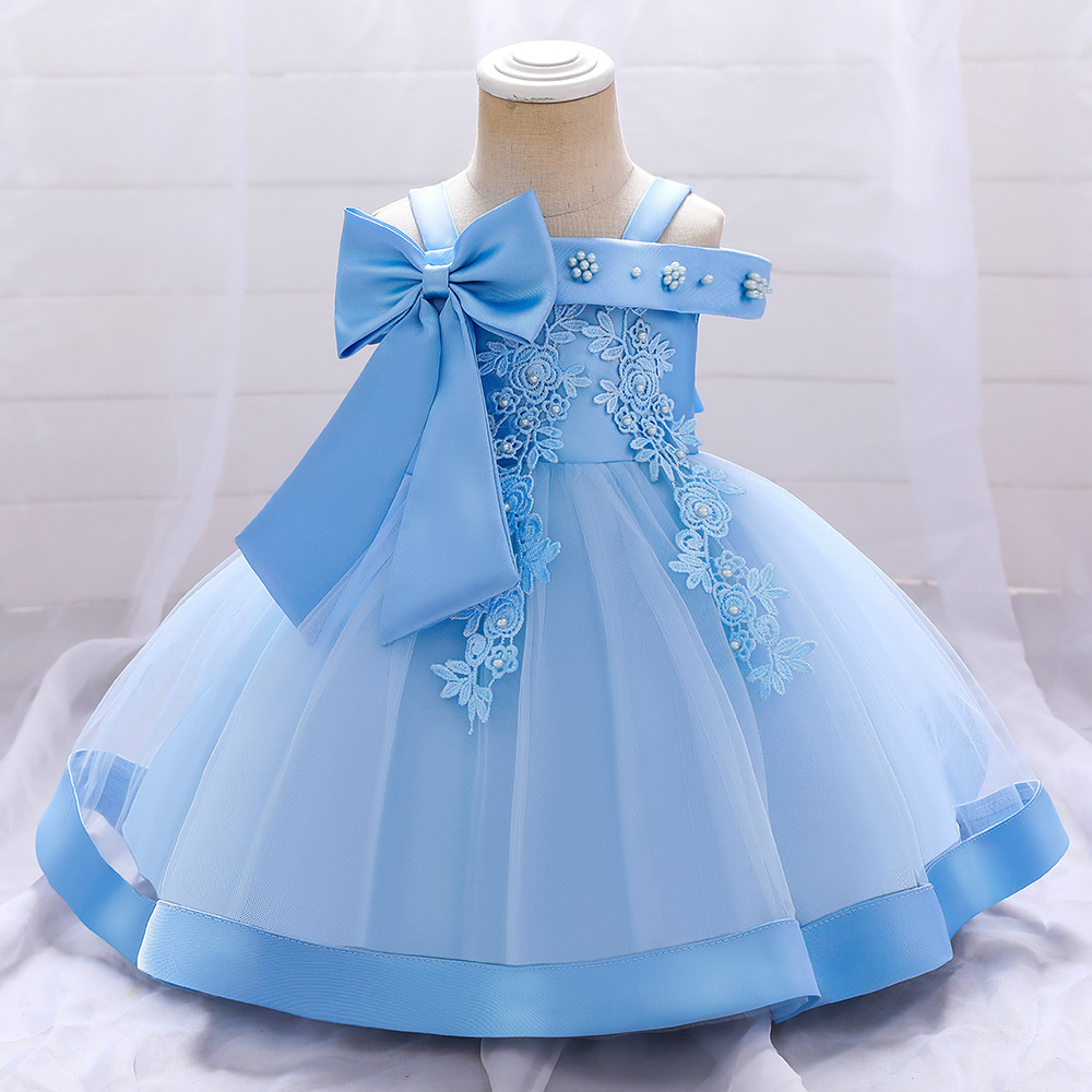 Picture of Amazon New Children's Dress Girls' Birthday Dress Stage Performance Princess Dress Mesh Embroidered Tutu Dress Sisters