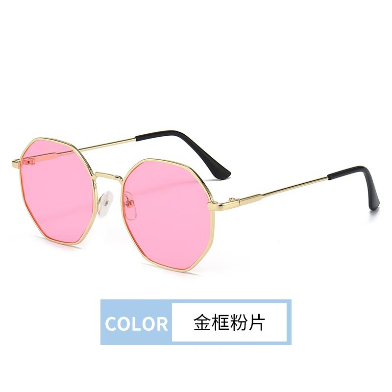 Picture of Cross-Border New Fashion Retro Full-Frame Metal Trendy Sunglasses for Men and Women Traveling Street Photography Sunglasses Wholesale